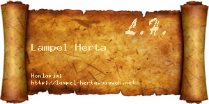 Lampel Herta névjegykártya